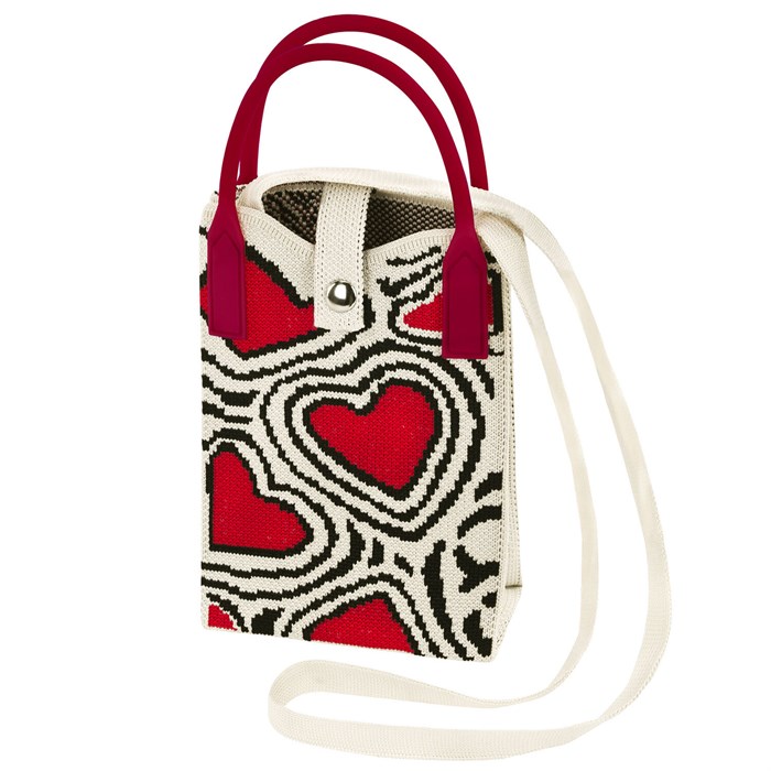 Сумочка-органайзер повседневная HEIKKI KNIT (ХЕЙКИ) кросс боди, вязаная, 17х12х5 см, "Red and black", 273796 273796