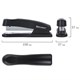 Степлер №24/6, 26/6 BRAUBERG "Standard+", до 30 листов, полнозагрузочный,черный, 228606 228606
