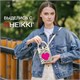 Сумочка-органайзер повседневная HEIKKI KNIT (ХЕЙКИ) кросс боди, вязаная, 17х12х5 см, "Zebra heart", 273794 273794
