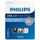 Флеш-диск 32 GB PHILIPS VIVID, разъем USB 2.0, черный, FM32FD05B/97 514090