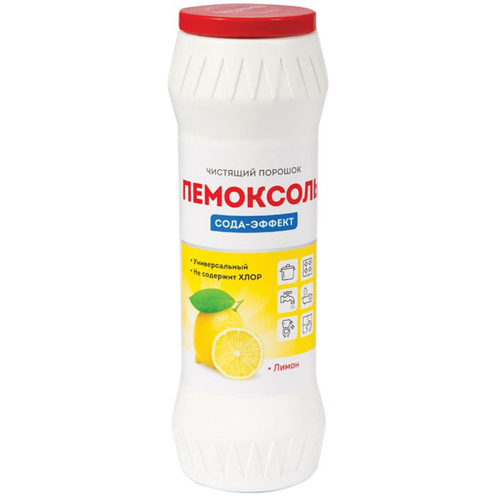 Средство чистящее OfficeClean "Пемоксоль" "Лимон. Сода-эффект", порошок, 400г O257959 - фото 123279