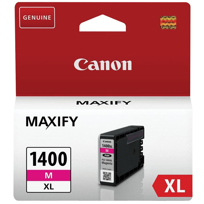 Картридж струйный CANON (PGI-1400XLМ) МВ2040/МВ2340, пурпурный, оригинальный, ресурс 900 стр., 9203B001 362106 - фото 123764