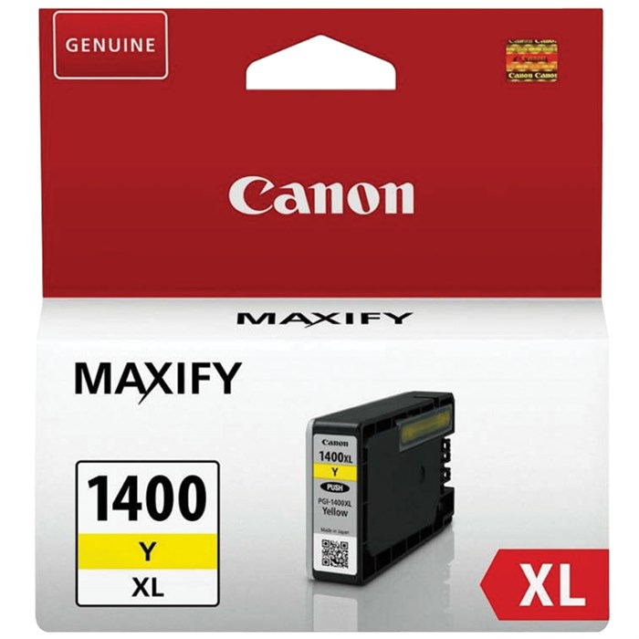 Картридж струйный CANON (PGI-1400XLY) МВ2040/МВ2340, желтый, оригинальный, ресурс 900 стр., 9204B001 362107 - фото 123765