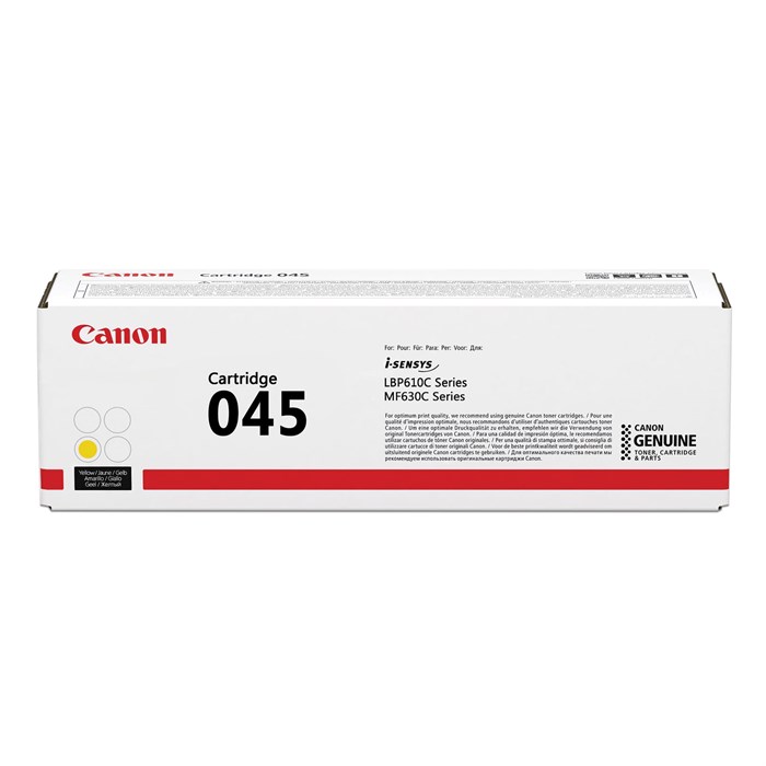 Картридж лазерный CANON (045Y) MF635/633/631/LBP 611/613, желтый, ресурс 1300 стр., оригинальный, 1239C002 362921 - фото 123979