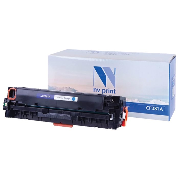 Картридж лазерный NV PRINT (NV-CF381A) для HP LJ M476dn/M476dw/M476nw, голубой, ресурс 2700 страниц 363407 - фото 124147