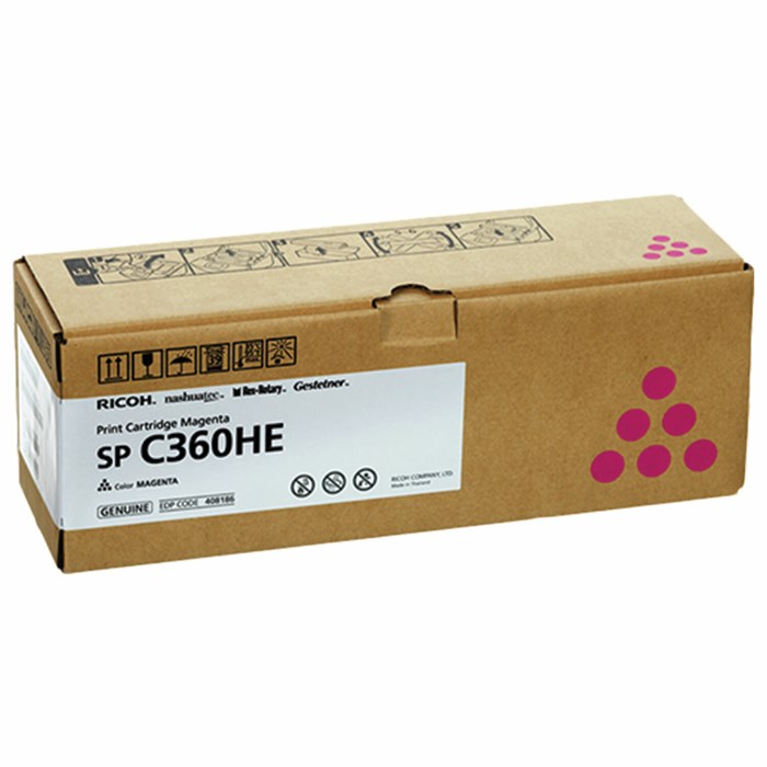 Картридж лазерный RICOH (SP C360HE) для Ricoh SP C360SFNw/C361SFNw, пурпур, оригинальный, ресурс 6000 страниц, 408186 363583 - фото 124251