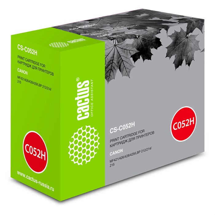 Картридж лазерный CACTUS (CS-C052H) для Canon MF421/426/428/429/LBP 212/214/215, ресурс 9200 страниц 363676 - фото 124294