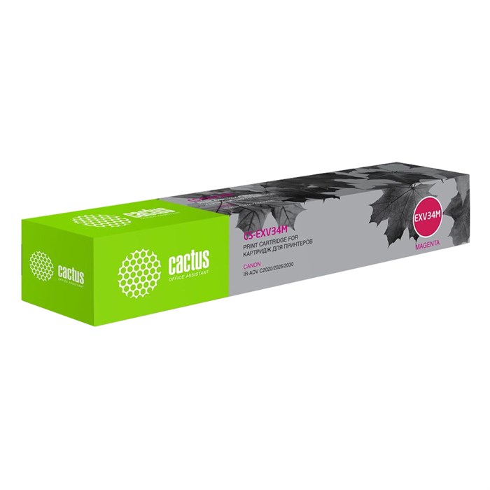 Картридж лазерный CACTUS (CS-EXV34M) для Canon IR C2030L/C2030i/C2020i, пурпурный, ресурс 19000 страниц 363681 - фото 124298
