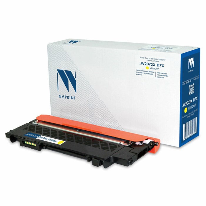 Картридж лазерный NV PRINT (NV-W2072X) для HP Color LJ 150a/150nw/178nw, желтый, ресурс 1500 страниц 364359 - фото 124724