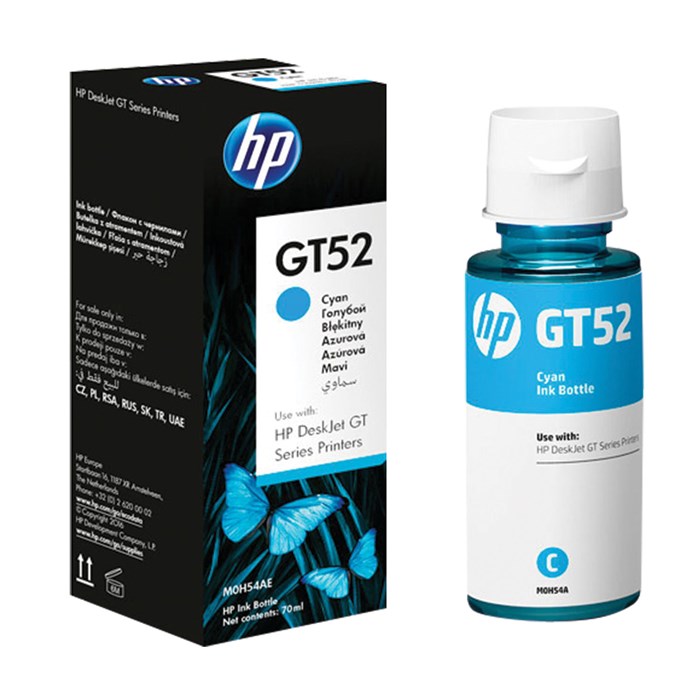 Чернила HP GT52 (M0H54AE) для InkTank 315/410/415, SmartTank 500/515/615 голубые, ресурс 8000 страниц, оригинальные 362322 - фото 125739