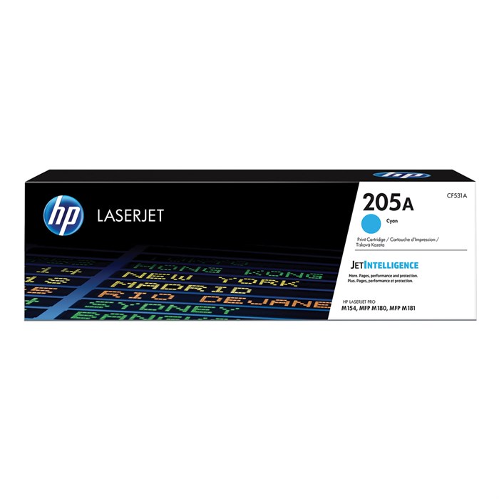 Картридж лазерный HP (CF531A) LaserJet Pro M180/M181, №205A, голубой, оригинальный, ресурс 900 страниц 362927 - фото 126112