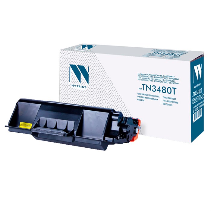 Картридж лазерный NV PRINT (NV-TN3480) для BROTHER HL-L5000D/L5100DN/L5200DW, ресурс 8000 страниц 363251 - фото 126350