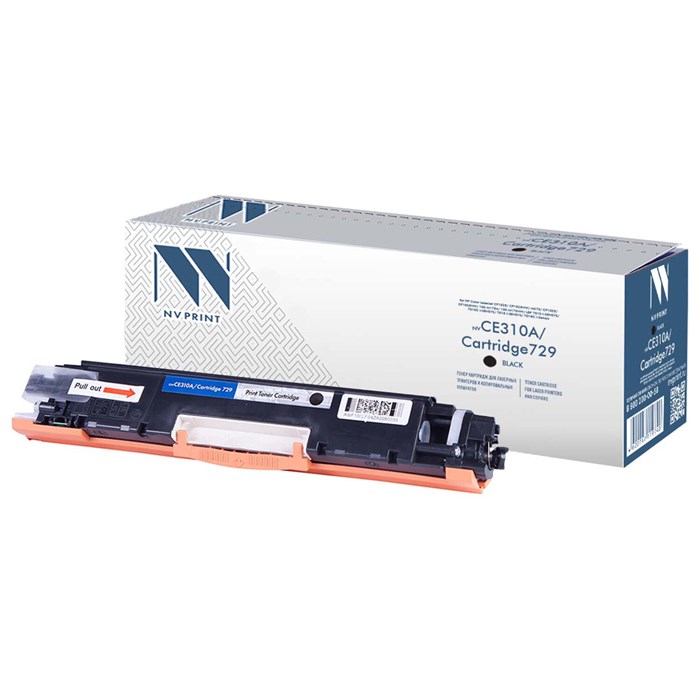 Картридж лазерный NV PRINT (NV-CE310A/729Bk) для HP M175nw/CP1025nw/CANON LBP7010C, черный, ресурс 1200 страниц 363394 - фото 126506