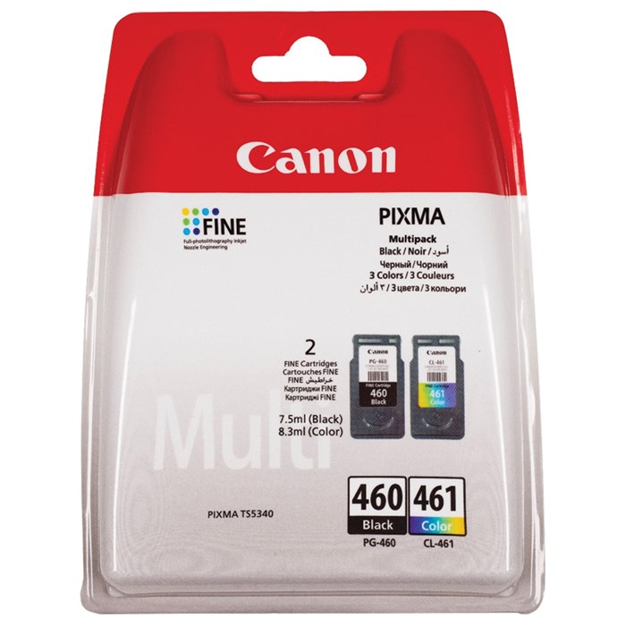 Картридж струйный CANON (PG-460/CL-461) для Pixma TS5340, оригинальный КОМПЛЕКТ 2 цвета, 3711C004 363861 - фото 126732
