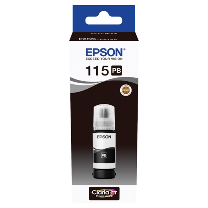 Чернила EPSON 115 (C13T07D14A) для СНПЧ L8160/L8180, черные фото, объем 70 мл, ОРИГИНАЛЬНЫЕ 364019 - фото 127247