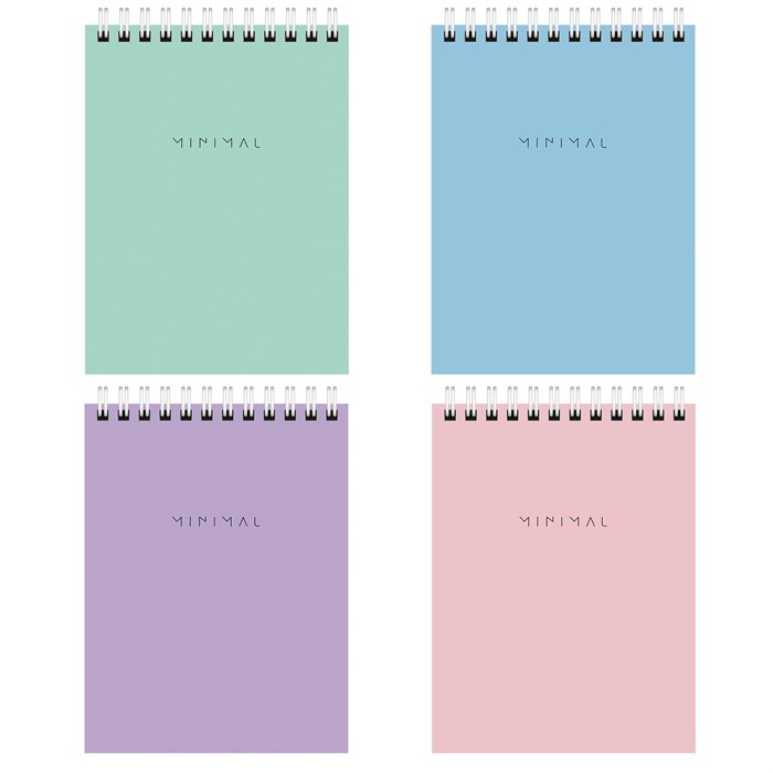 Блокнот МАЛЫЙ ФОРМАТ А6 108х145 мм, 40 л., гребень, картон, клетка, BRAUBERG "Minimal Pastel", 116429 116429 - фото 129085