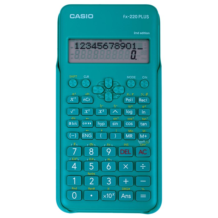 Калькулятор инженерный CASIO FX-220PLUS-2-S (155х78 мм), 181 функция, питание от батареи, сертифицирован для ЕГЭ, FX-220PLUS-2-S- 250393 - фото 142389