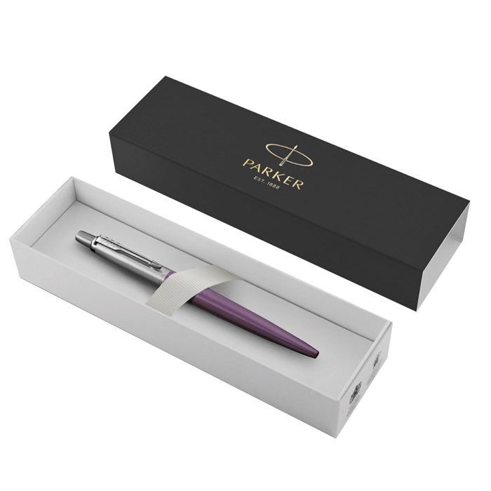 Ручка шариковая PARKER "Jotter Core Victoria Violet CT", корпус фиолетовый, детали хром, синяя, 1953190 142385 - фото 172224