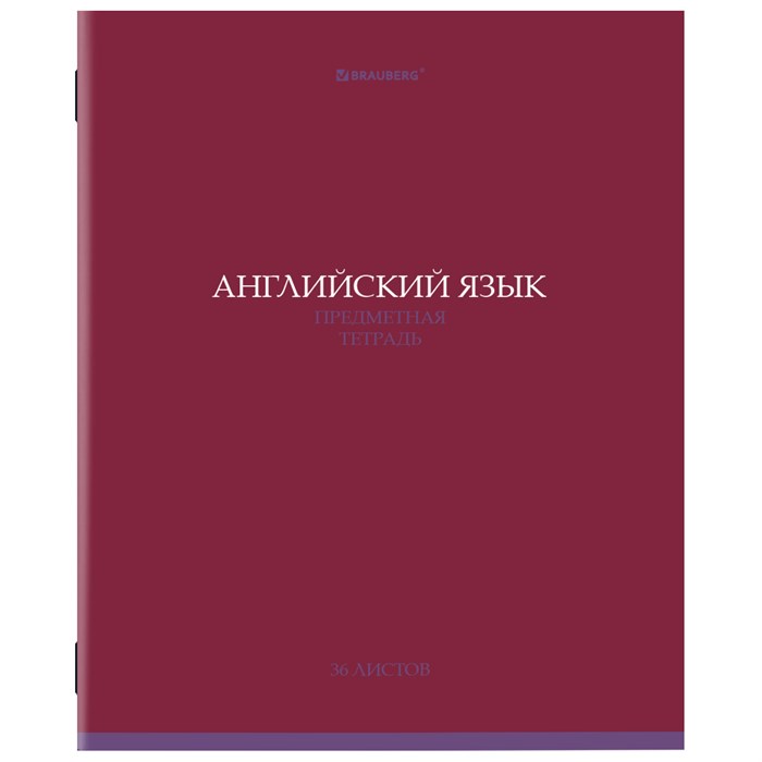 Тетрадь предметная КОЛОР 36л, обложка мелованная бумага, АНГЛИЙСКИЙ ЯЗЫК, клетка, BRAUBERG, 405071 405071 - фото 182430