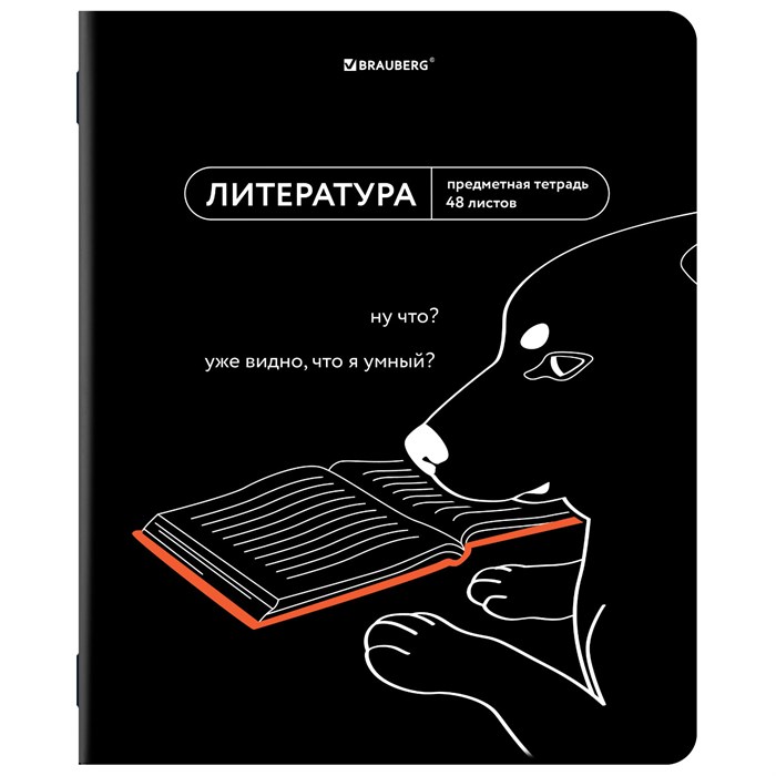 Тетрадь предметная МЕМЫ 48 л., TWIN-лак, ЛИТЕРАТУРА, линия, подсказ, BRAUBERG, 405104 405104 - фото 183083