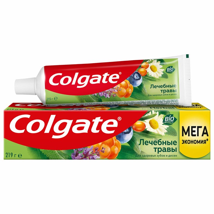 Зубная паста 150 мл COLGATE "Лечебные травы", отбеливающа, сфторидом и кальцием, 7891024133743 609054 - фото 237440