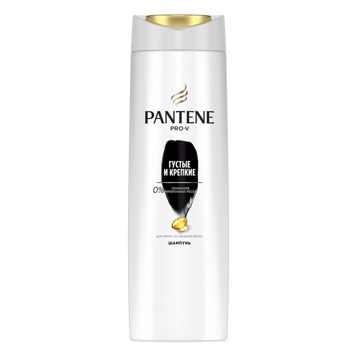 Шампунь 400 мл, PANTENE (Пантин) "Густые и крепкие", для тонких и ослабленных волос, PT-81471253 603360 - фото 249259