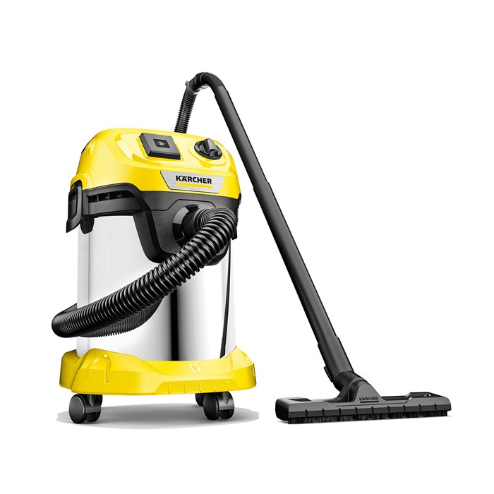 Пылесос хозяйственный KARCHER WD 3 PS, мусоросборник 17 л, мощность 1000 Вт, желтый, 1.628-190.0 456633 - фото 255791