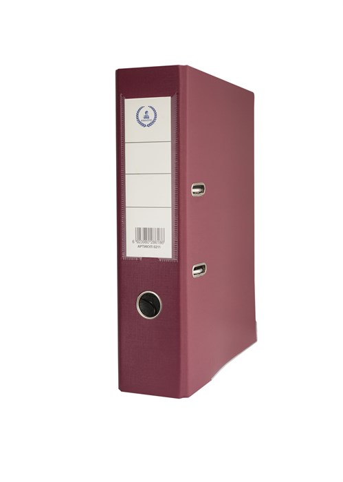 Папка-регистратор  ПВХ, 75 мм, бордовый - фото 26317