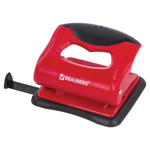 Дырокол BRAUBERG "JET PRO", до 20 листов, красно-черный, 228599 228599 - фото 272730