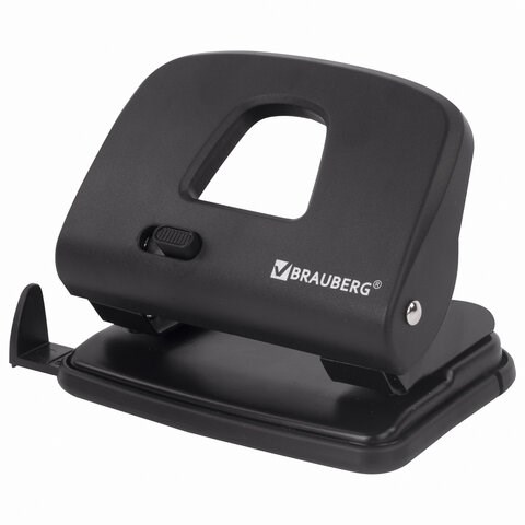 Дырокол BRAUBERG SX-20, до 20 листов, черный, 229694 229694 - фото 272975