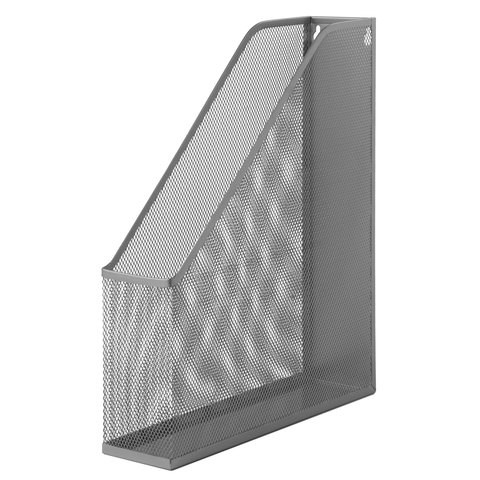 Лоток вертикальный для бумаг BRAUBERG "Germanium" (250х72х315 мм), металлический, серебряный, 231949 231949 - фото 273173