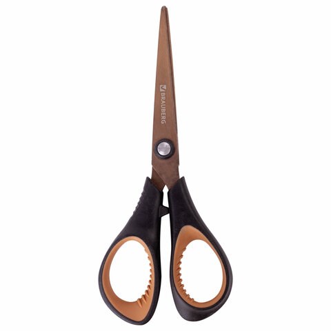 Ножницы BRAUBERG Heavy Duty, 165 мм, суперпрочные, титановое покрытие, 2-х сторонняя заточка, 236789 236789 - фото 273399