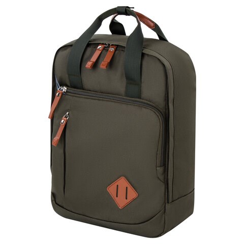 Рюкзак BRAUBERG FRIENDLY универсальный с длинными ручками, хаки, 37х26х13 см, 270091 270091 - фото 274128