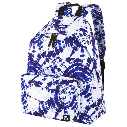 Рюкзак BRAUBERG СИТИ-ФОРМАТ универсальный, "Tie-dye", бело-синий, 41х32х14 см, 270792 270792 - фото 274275
