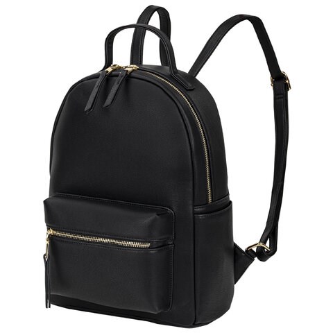 Рюкзак из экокожи BRAUBERG PODIUM женский, с отделением для планшета, черный, 34x25x13 см, 270817 270817 - фото 274289