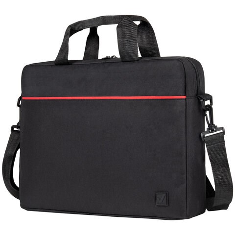 Сумка портфель BRAUBERG PRACTICAL с отделением для ноутбука 15,6", "Red line", черная, 29х40х7 см, 270829 270829 - фото 274298