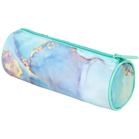 Пенал-тубус BRAUBERG, с эффектом Soft Touch, мягкий, "Mint marble", 22х8 см, 271568 271568 - фото 274465