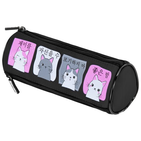 Пенал мягкий BRAUBERG, 3 отделения, нейлон, 21х7х7 см, "Anime Cats", 271580 271580 - фото 274476