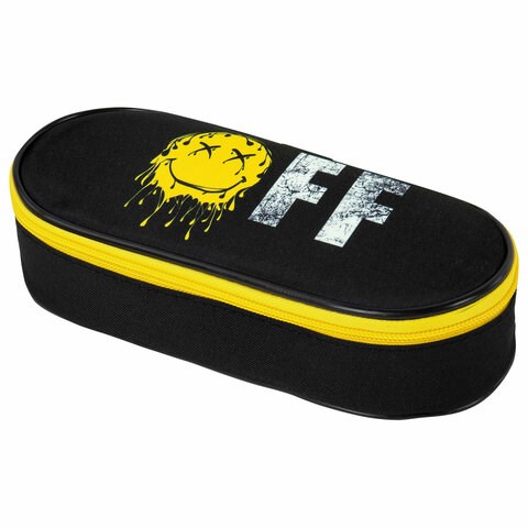 Пенал-футляр BRAUBERG, 1 отделение, органайзер, полиэстер, 22x9x5 см, "Smile OFF", 271587 271587 - фото 274478