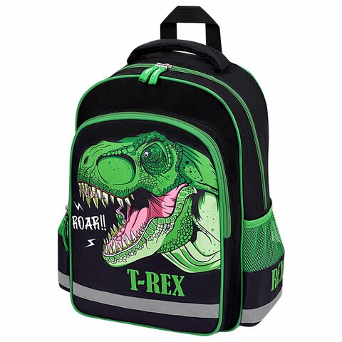 Рюкзак ПИФАГОР SCHOOL, 1 отделение, 3 кармана, "Dino roar", 38x28х14 см, 272080 272080 - фото 274673