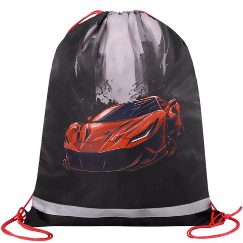 Мешок для обуви BRAUBERG KIDS, светоотражающая полоса, 46х36 см, "Red car", 272392 272392 - фото 274761