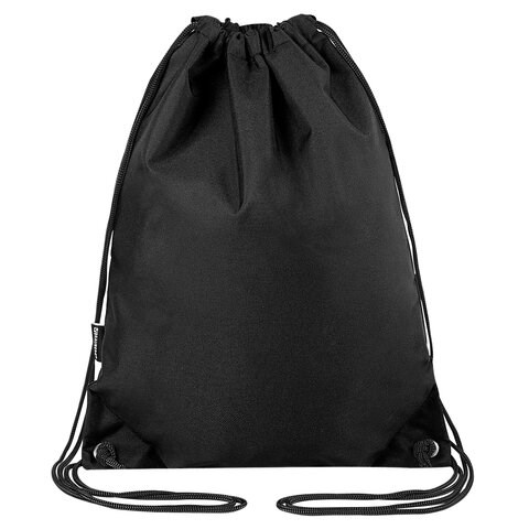 Мешок для обуви BRAUBERG плотный, карман на молнии, подкладка, 43х33 см, Total Black, 272427 272427 - фото 274789