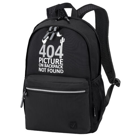 Рюкзак BRAUBERG FASHION CITY универсальный, 2 отделения, Not found, черный, 46х31х15 см, 272571 272571 - фото 274871