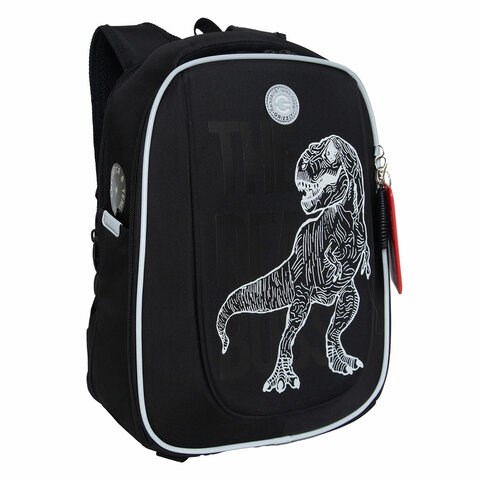 Ранец GRIZZLY анатомическая спинка, с бейджем, для мальчиков, T-REX, 36х29х18 см, RAf-493-2/1 272792 - фото 275027