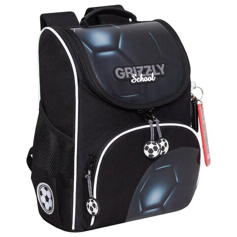 Ранец GRIZZLY анатомическая спинка, с мешком для обуви, для мальчиков, BALL, 33х25х13 см, RAm-485-5/1 272795 - фото 275030