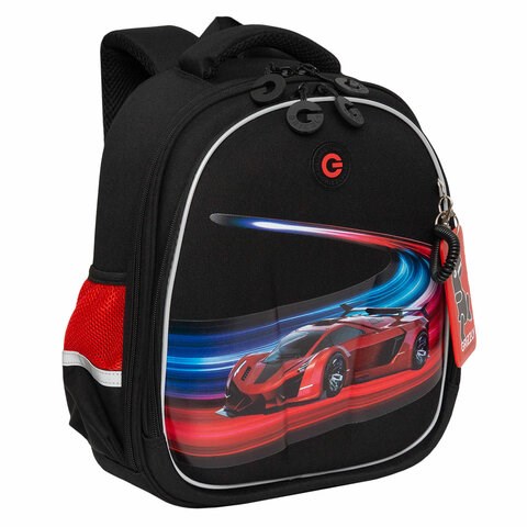 Ранец GRIZZLY анатомическая спинка, с бейджем, для мальчиков, RACER, 36х28х20 см, RAz-487-12/1 272804 - фото 275035