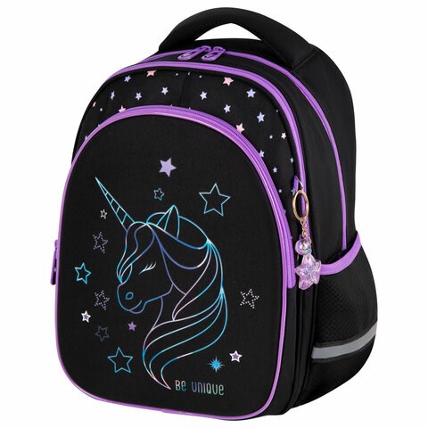 Рюкзак BRAUBERG OPTIMA, 2 отделения, с брелоком, "Radiant unicorn", 36х27х18 см, 273157 273157 - фото 275168