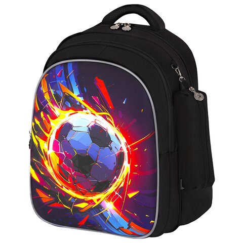 Рюкзак BRAUBERG KIDS MIND с пеналом в комплекте, 2 отделения, "Football", 40х28х18 см, 273178 273178 - фото 275186