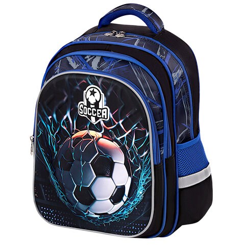 Рюкзак BRAUBERG KIDS FLOSSY, 2 отделения, 3 кармана, "Soccer Club", 3D-панель, 40х28х18 см, 273181 273181 - фото 275189