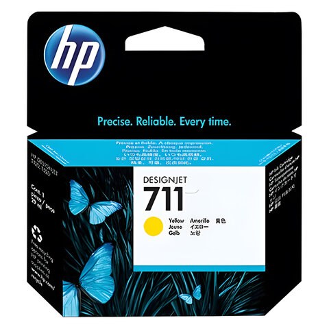 Картридж струйный для плоттера HP (CZ132A) DesignJet T120/T520, №711, желтый, оригинальный 361144 - фото 276043